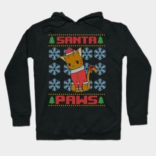 Santa Paws Ugly Christmas Sweater Hoodie